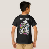 Colorful Bmx Biker - Gepersonaliseerd Bmx T-shirt (Achterkant volledig)