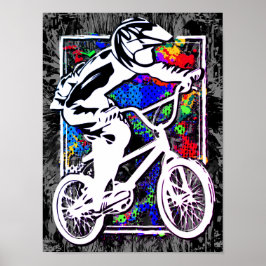 Colorful Bmx iPad Cover - Bmx Bike - Bmx Bicycle Poster