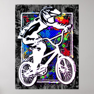 Colorful Bmx iPad Cover - Bmx Bike - Bmx Bicycle Poster