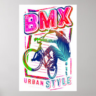 Colorful Bmx Poster - Bmx Bike Bicycle - Urban