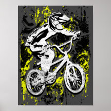Colorful Bmx Racing - Bmx Bike - Bmx Poster Print