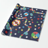Colorful Board Game Pattern Wrapping Paper Cadeaupapier (Uitgerold)