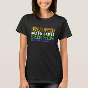 Colorful Board Games Gamer Gaming Backgammon Dice T-shirt