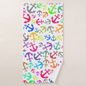 Colorful Boat Anchor Pattern Badhanddoek (Badhanddoek)