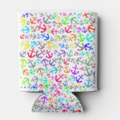 Colorful Boat Anchor Pattern Blikjeskoeler (Achterkant)