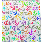 Colorful Boat Anchor Pattern Douchegordijn (Voorkant)