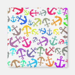 Colorful Boat Anchor Pattern Magneet