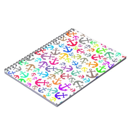 Colorful Boat Anchor Pattern Notitieboek (Linkerzijde)