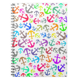 Colorful Boat Anchor Pattern Notitieboek