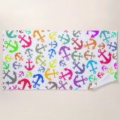 Colorful Boat Anchor Pattern Strandlaken (Voorkant)