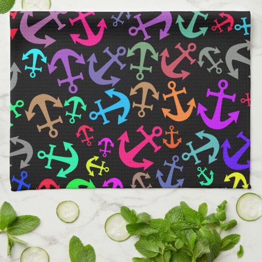 Colorful Boat Anchor Pattern Theedoek (Gevouwen)