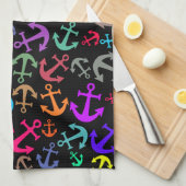 Colorful Boat Anchor Pattern Theedoek (Quarter Fold)