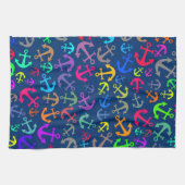 Colorful Boat Anchor Pattern Theedoek (Horizontaal)