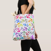 Colorful Boat Anchor Pattern Tote Bag (Dichtbij)