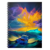 Colorful Boat Art Notitieboek (Voorkant)