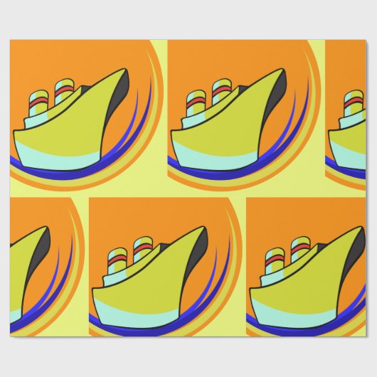 Colorful Boat Cadeaupapier (Vlak)