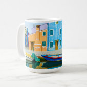 Colorful Boat Scene |Venetian Lagoon Koffiemok (Voorkant links)