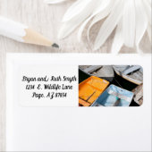 Colorful Boats op de dok Etiket (Insitu)