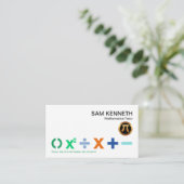 Colorful BODMAS Wiskunde Symbols wiskundehandleidi Visitekaartje (Staand voorkant)