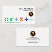 Colorful BODMAS Wiskunde Symbols wiskundehandleidi Visitekaartje (Voorkant / Achterkant)