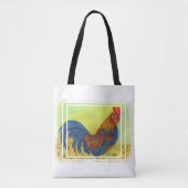 Colorful Boerderij Rooster Tote Bag (Voorkant)