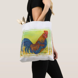 Colorful Boerderij Rooster Tote Bag