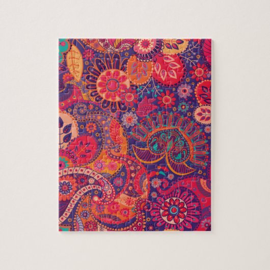 Colorful Bohemian Boho MOD Hippy Chic Pattern Legpuzzel (Verticaal)