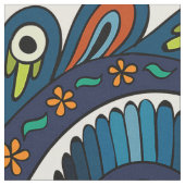 Colorful Bohemian Boho MOD Hippy Chic Pattern Stof (Close Up)