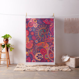 Colorful Bohemian Boho MOD Hippy Chic Pattern Stof