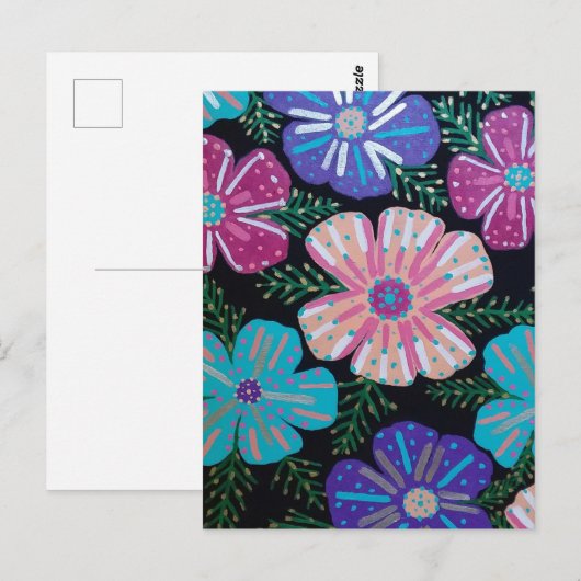 Colorful Bohemian Floral Briefkaart (Voorkant / Achterkant)