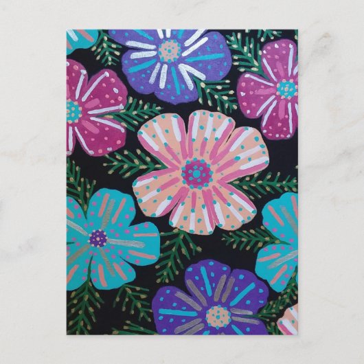 Colorful Bohemian Floral Briefkaart (Voorkant)