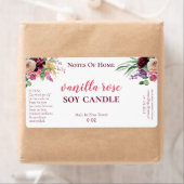 Colorful Bohemian Floral Candle Labels (Insitu)