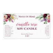 Colorful Bohemian Floral Candle Labels (Voorkant)