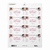 Colorful Bohemian Floral Candle Labels (Full Sheet)