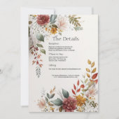 Colorful Bohemian Floral — Kaart met details (Voorkant)