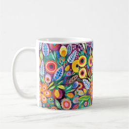 Colorful Bohemian Floral Koffiemok