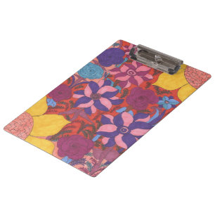 Colorful Bohemian Floral Print Klembord
