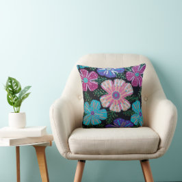 Colorful Bohemian Floral Print Kussen