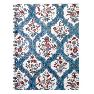 Colorful Bohemian Floral Quatrefoil Notitieboek