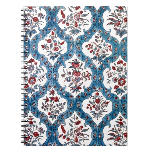 Colorful Bohemian Floral Quatrefoil Notitieboek (Voorkant)