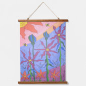 Colorful Bohemian Garden Art Hangend Wandkleed (Voorkant)