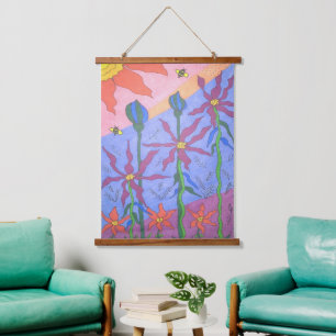 Colorful Bohemian Garden Art Hangend Wandkleed