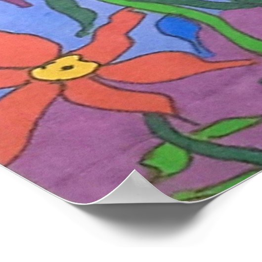 Colorful Bohemian Garden Art Poster (Hoek)