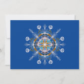 Colorful Bohemian Mandala Blue Wedding Invitation Kaart (Achterkant)