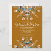 Colorful Bohemian Mandala Mustard Boho Wedding Kaart (Voorkant)