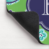 Colorful Bohemian Paisley Custom Monogram Muismat (Hoek)