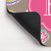 Colorful Bohemian Paisley Henna Custom Monogram Muismat (Hoek)