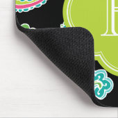 Colorful Bohemian Paisley Monogram Muismat (Hoek)