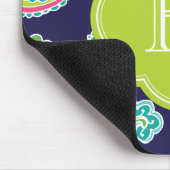 Colorful Bohemian Paisley Monogram Muismat (Hoek)