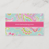 Colorful Bohemian Paisley Visitekaartje (Achterkant)